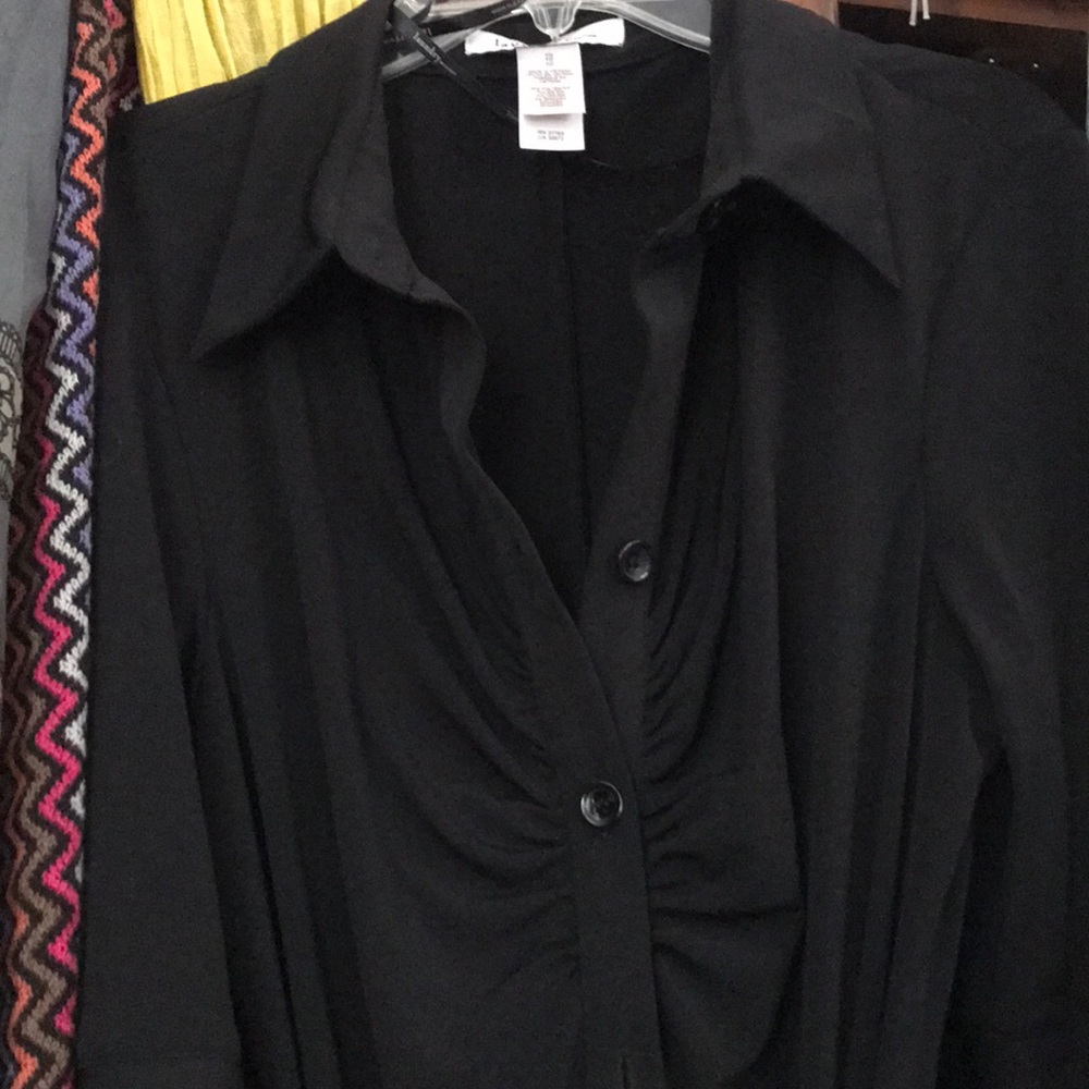 🌻Laundry by Design Black Button Down Dress w Belt